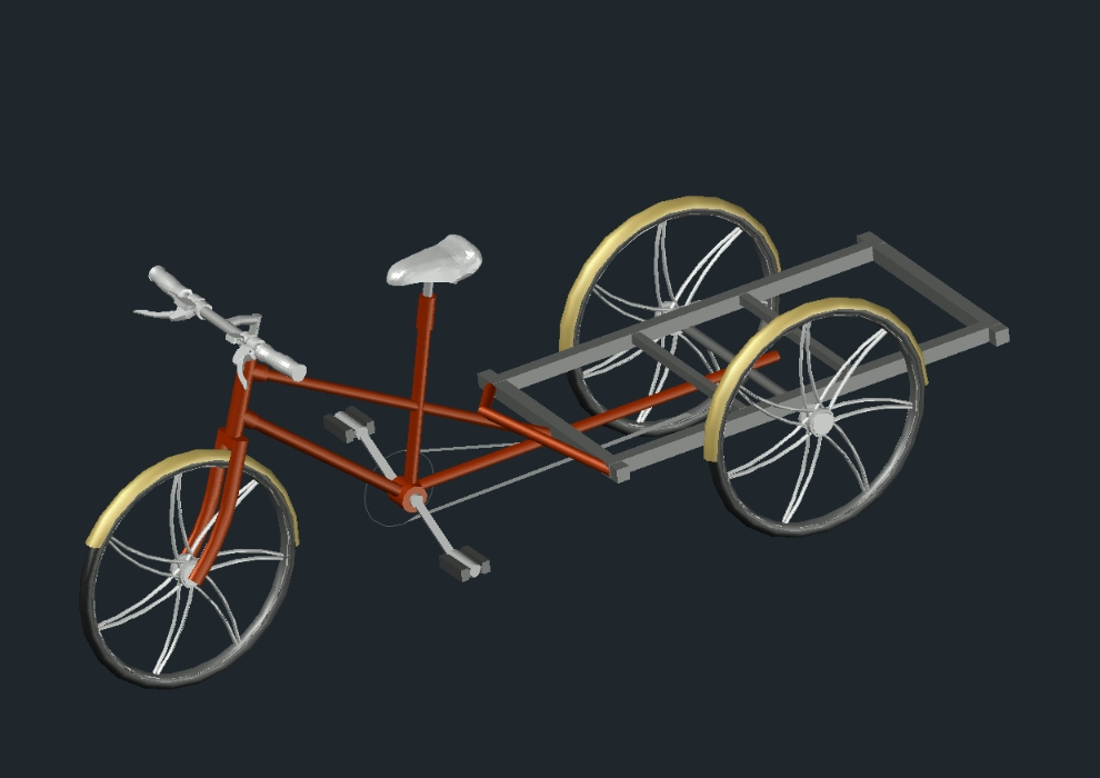 triciclo com carregador traseiro