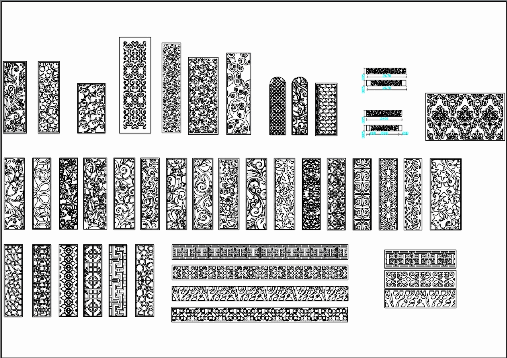 Design for screens in AutoCAD | CAD download (3.83 MB) | Bibliocad