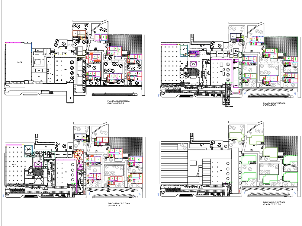 Plans de la Faculté d'architecture de l'Unam