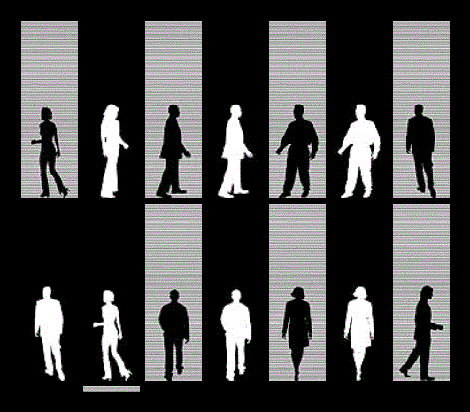 People Silhouette Map Opacity .