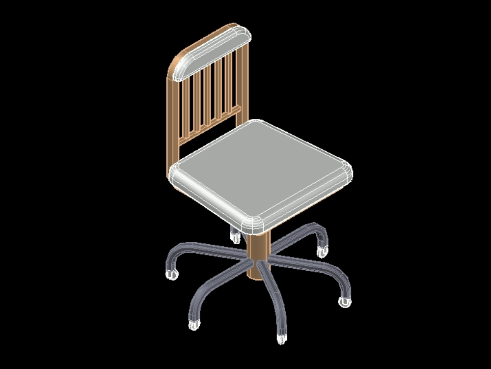 chaise de bureau en 3d