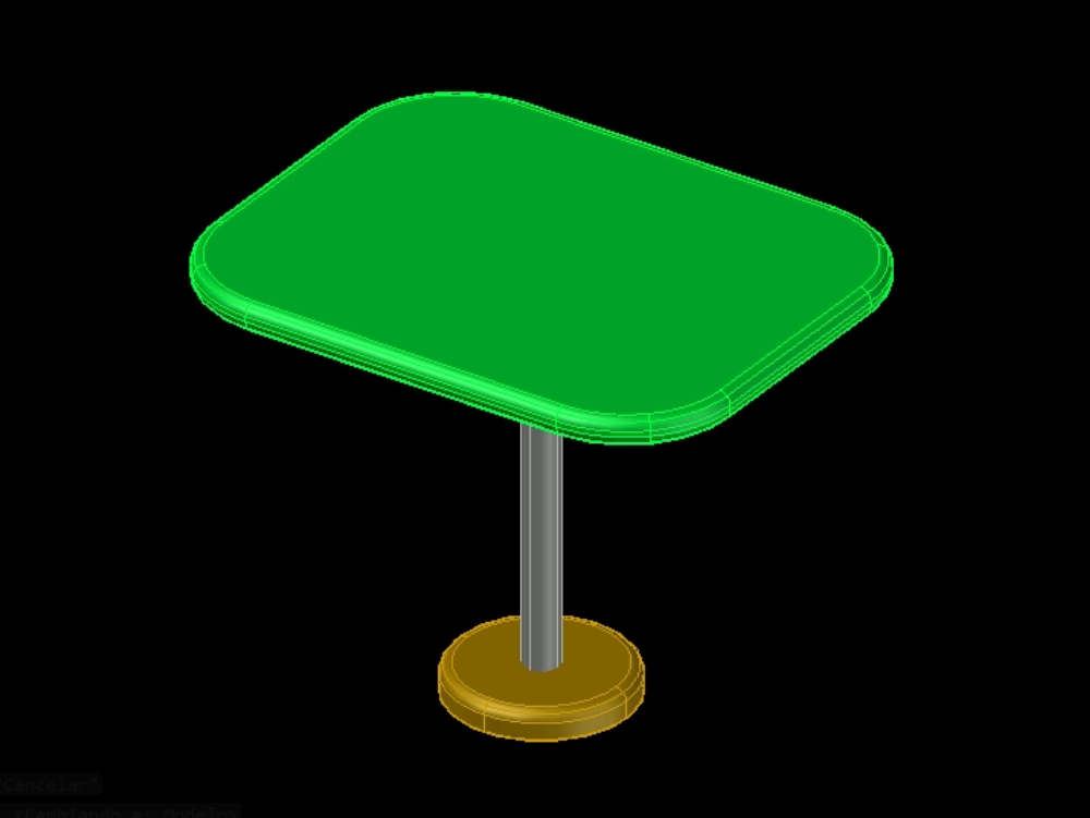 canteen table in 3d
