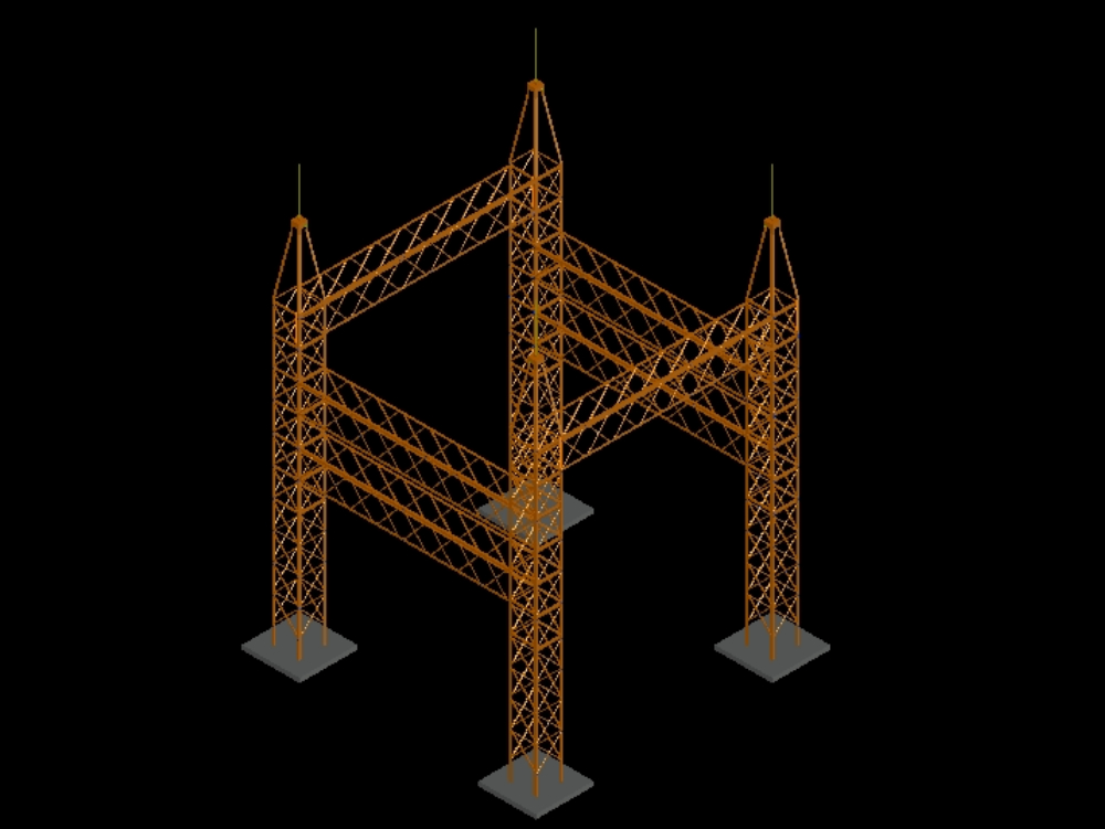Support of electrical substations 3d