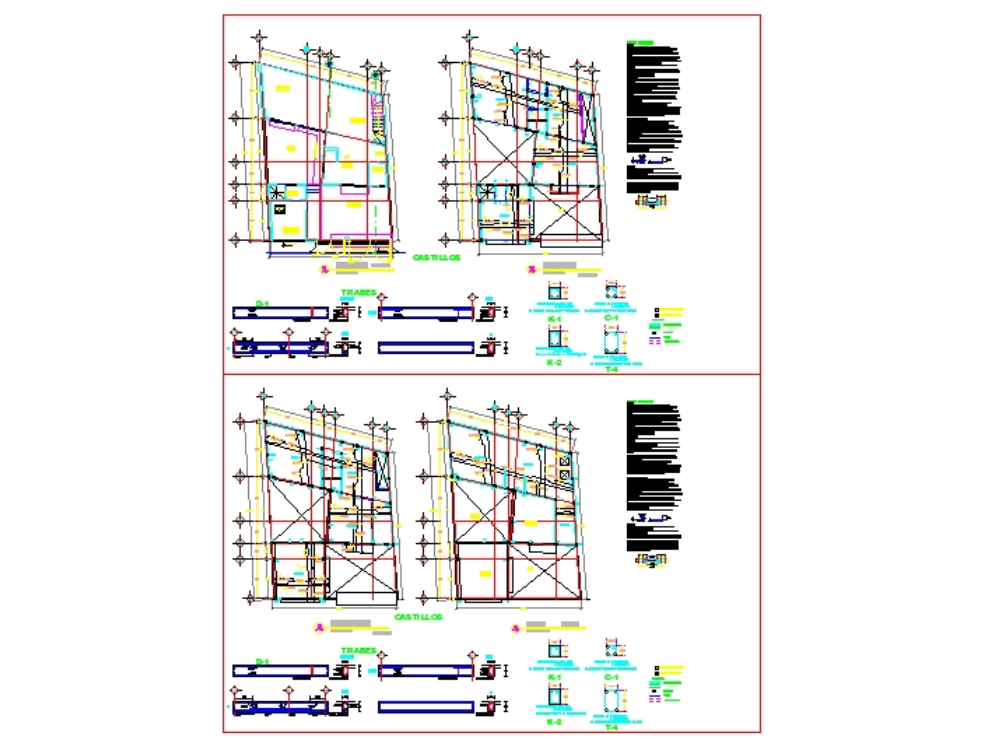 Structural plan of multifamily housing.