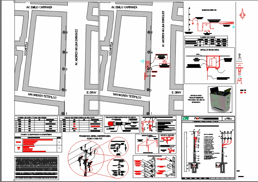 Electrificacion Subterranea En Autocad Cad 429 Mb Bibliocad 9549