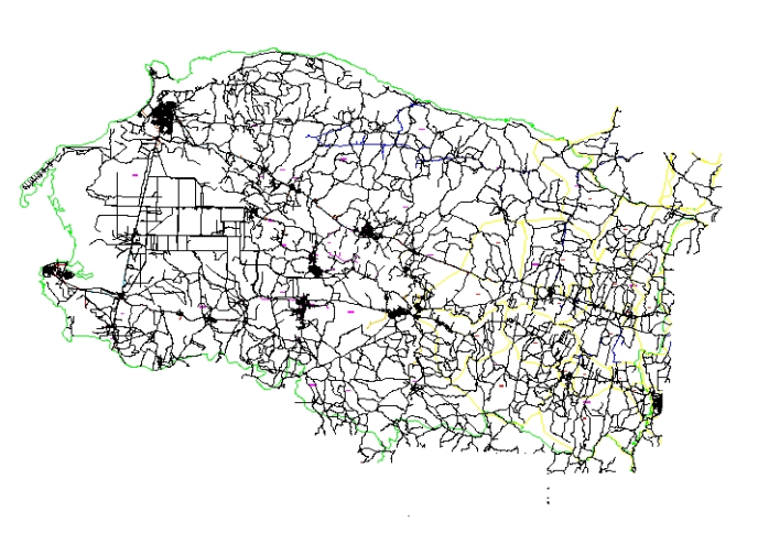 Carte urbaine de Montecristi