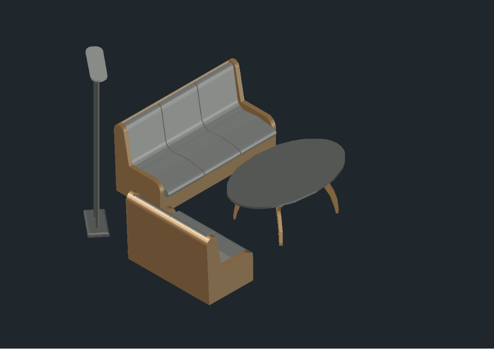 3D-Wohnzimmermöbel