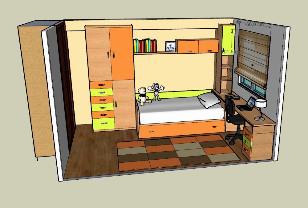 3D Jugendschlafzimmer
