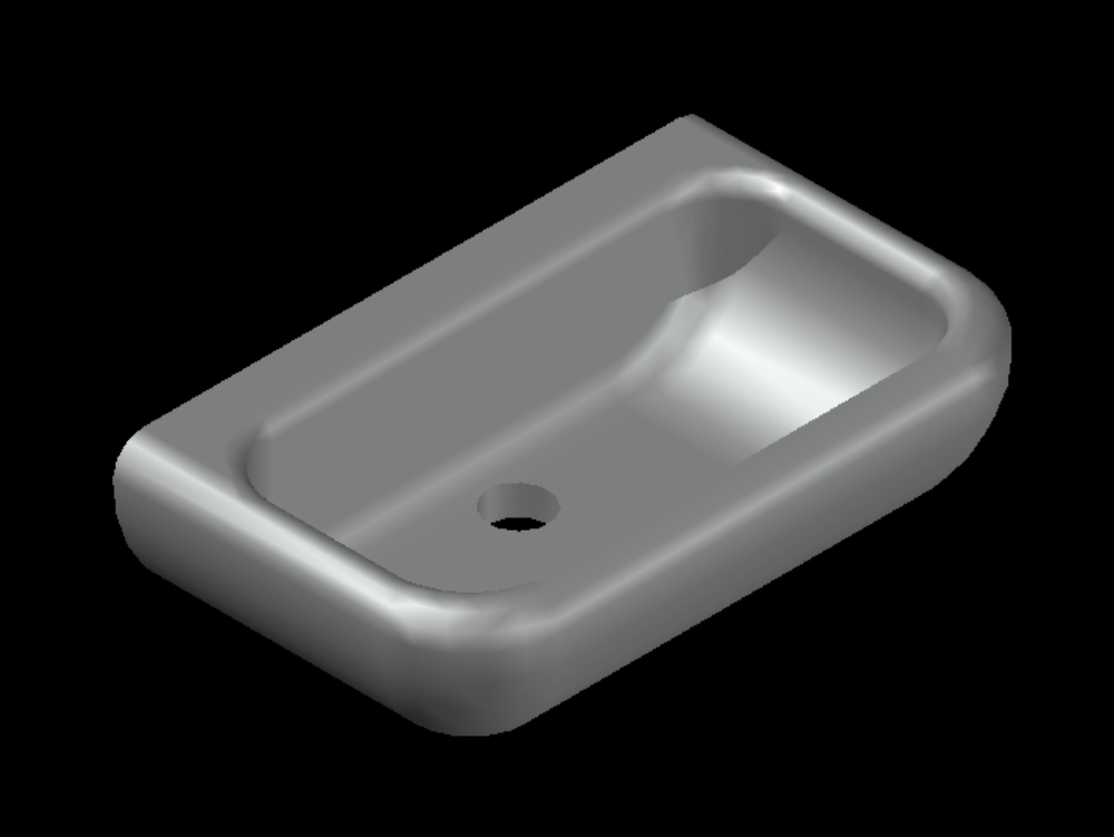 Lavabo de baño en 3D
