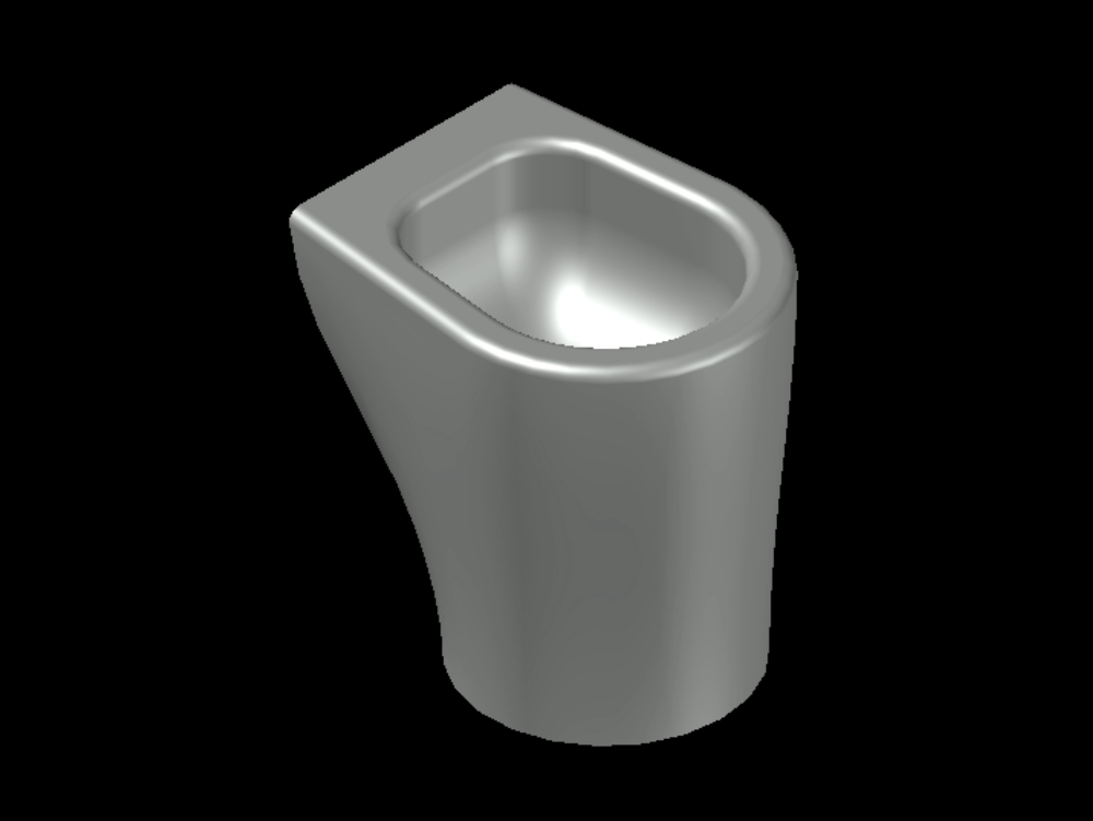 einfache Toilette in 3D