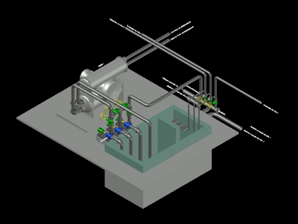Cold water plant in 3d