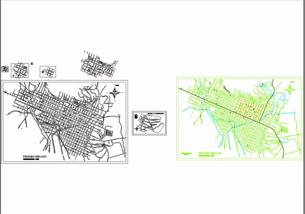 Plano de la ciudad de tecamachalco en AutoCAD CAD (1.4 MB) Bibliocad