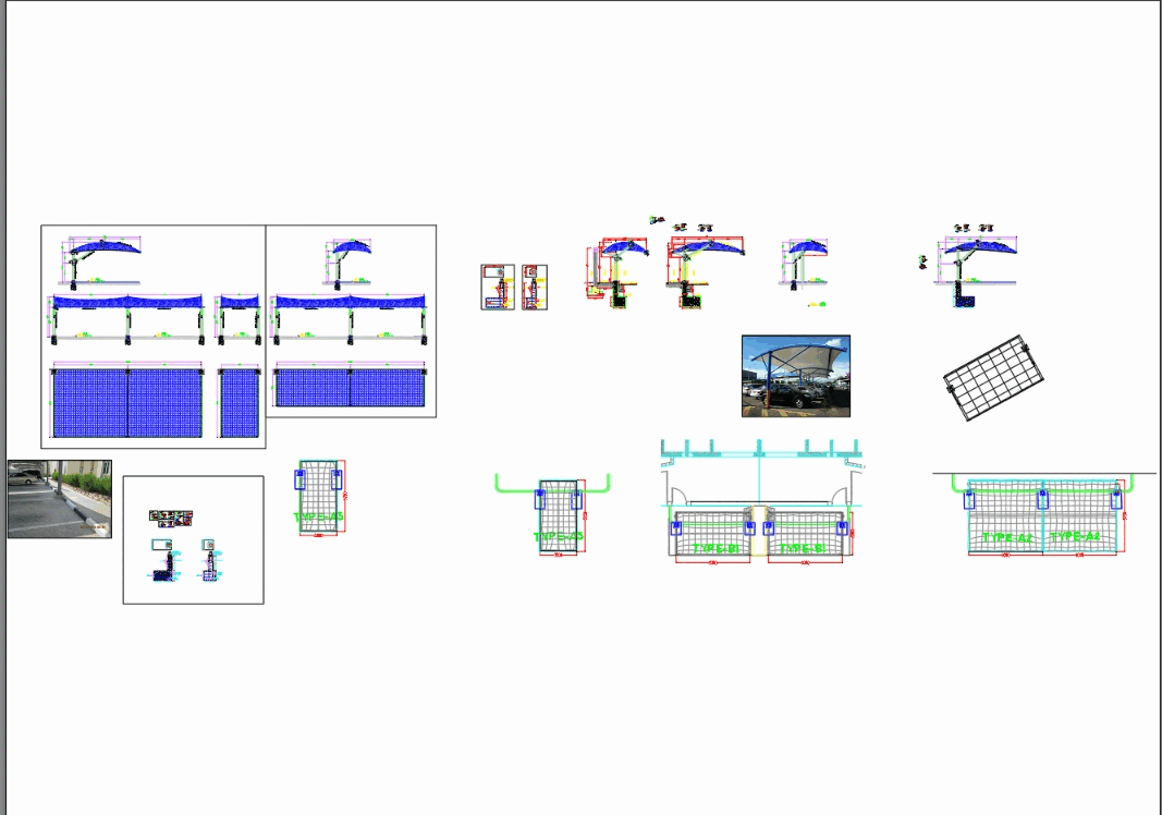 Umbrella car parking 3d in AutoCAD | CAD download (5.85 MB ... drawing electrical diagrams 