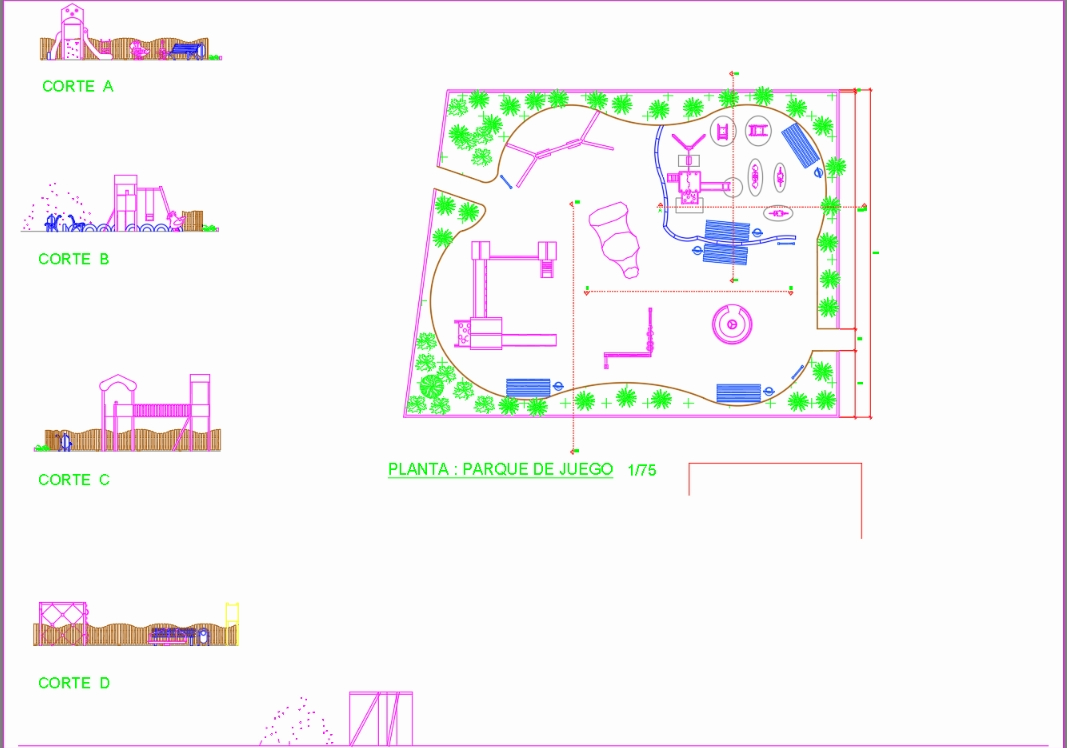 Plan des aires de jeux