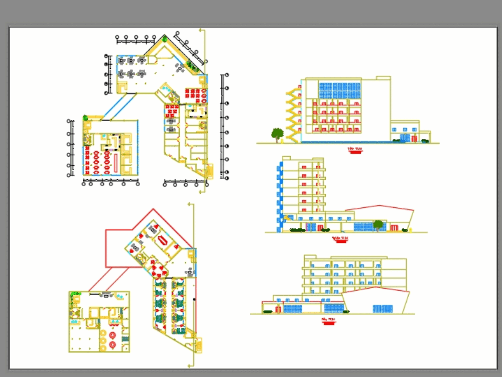 Проект гостиницы dwg