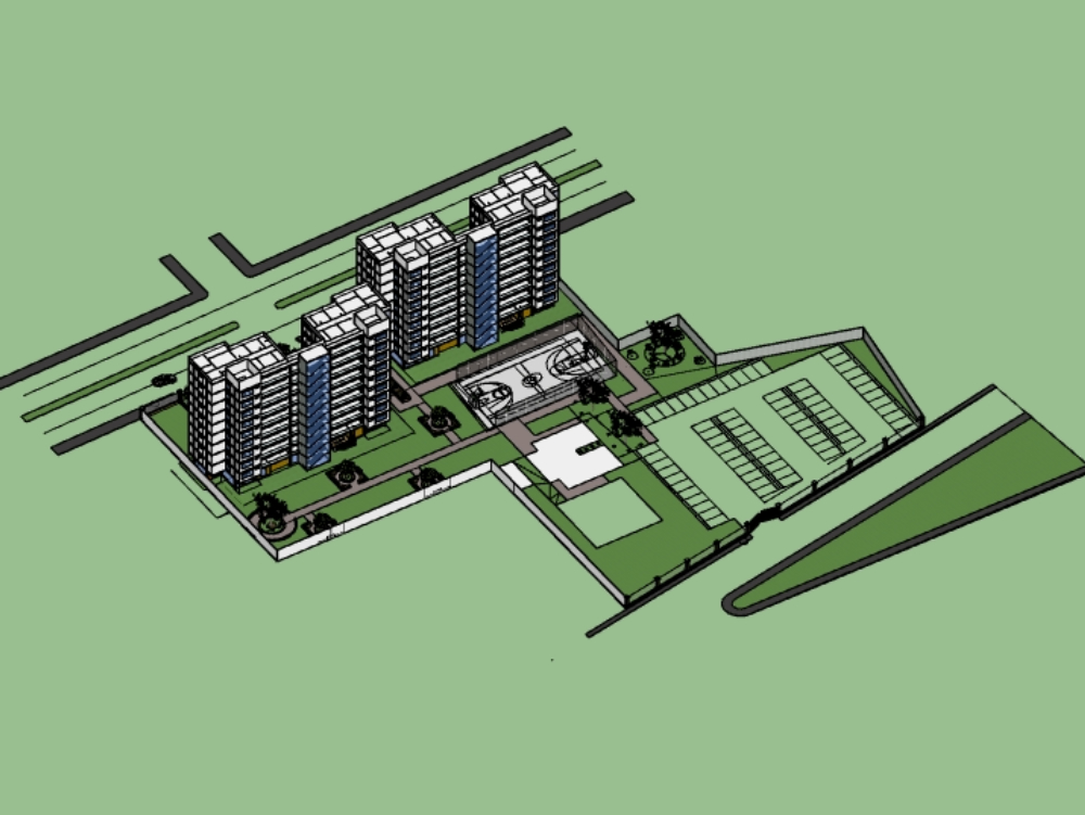 Bâtiment d'habitation 3D