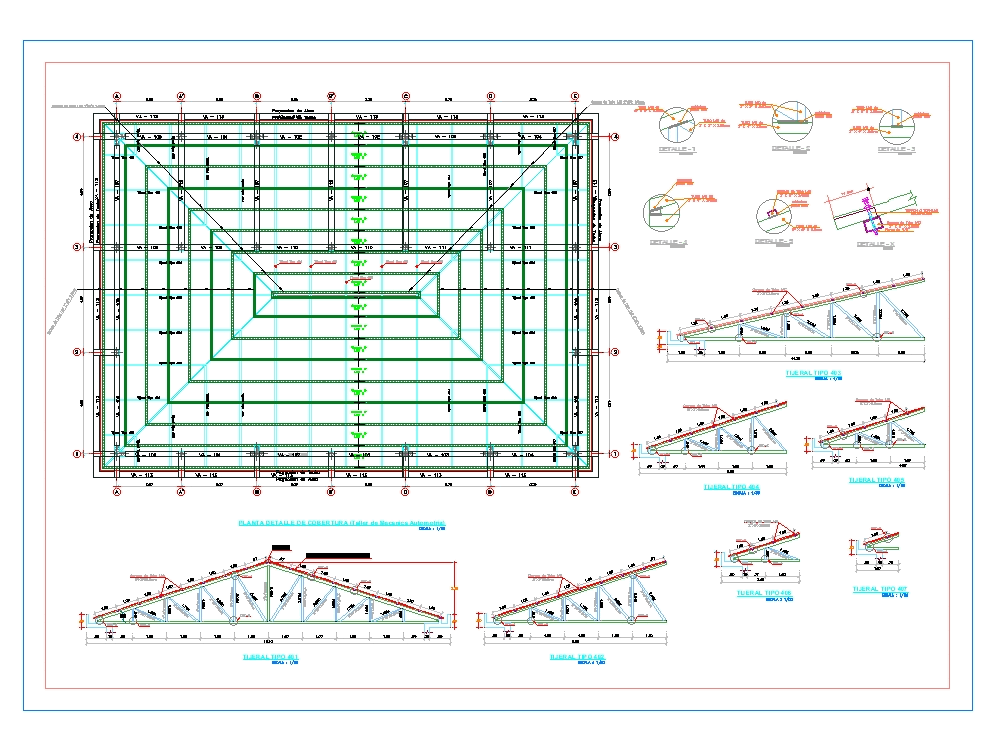 Detalles Estructurales En Techo Metalico MB Bibliocad