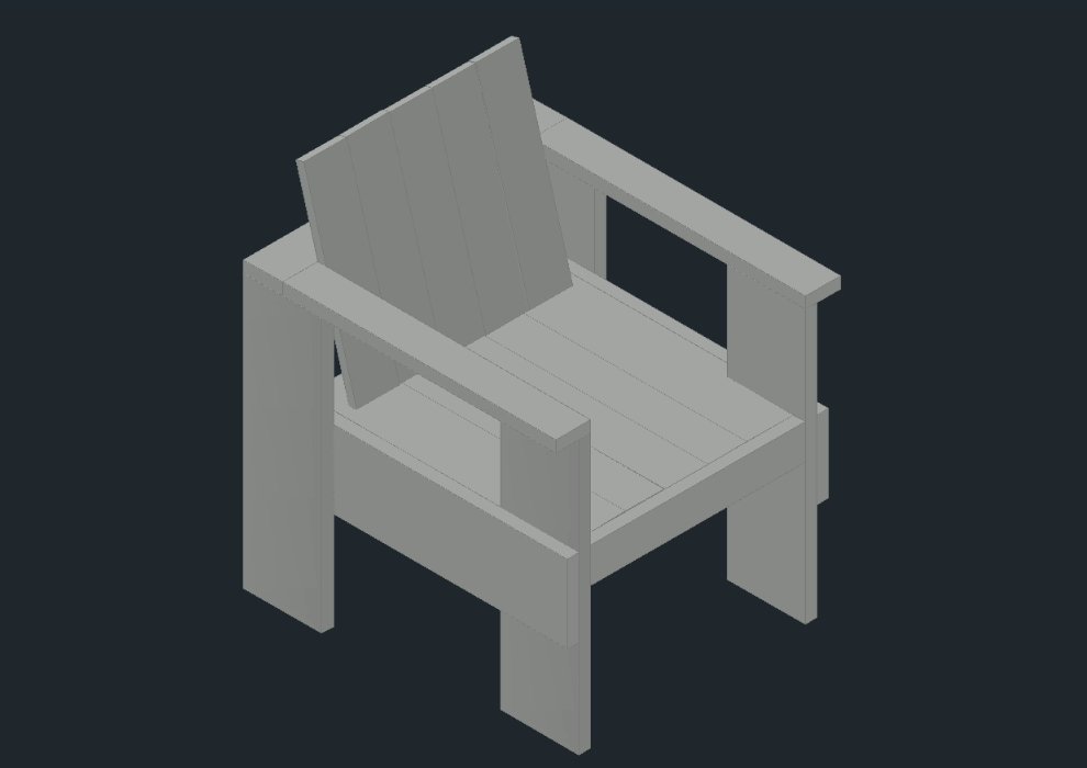 3d recycled armchair