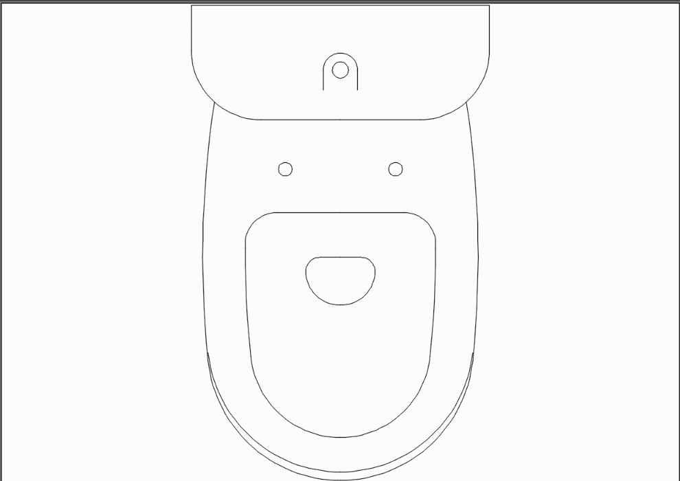 Inodoro en AutoCAD | Descargar CAD gratis (14.49 KB) | Bibliocad