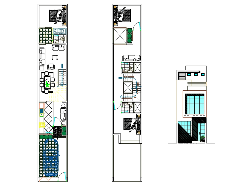 Vivienda minimalista en AutoCAD  Descargar CAD gratis 