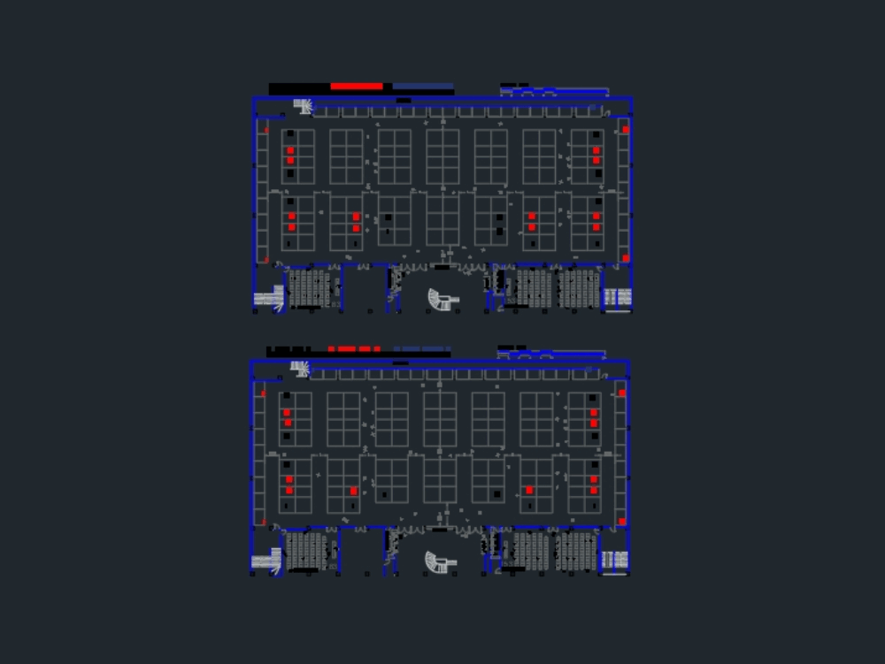 Distribucion de stands en AutoCAD Descargar CAD gratis (452.71 KB