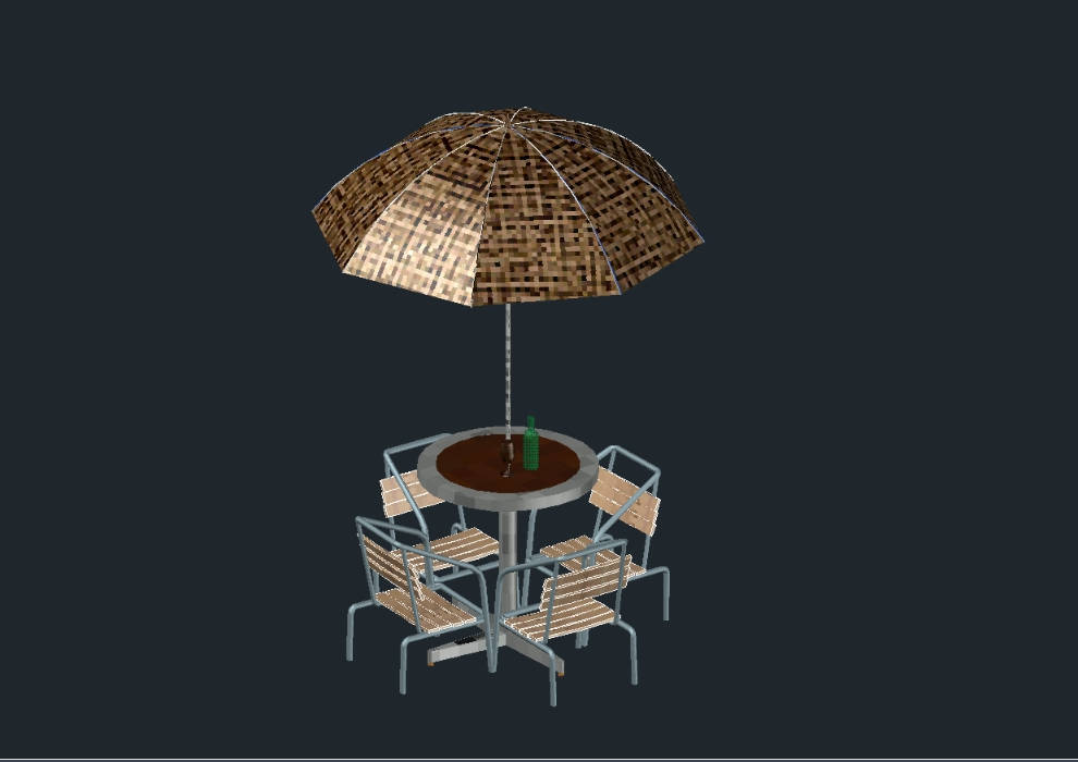 Mesa de Jardín 3D