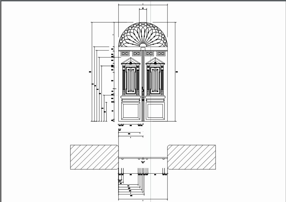 detalle de puerta barroca 