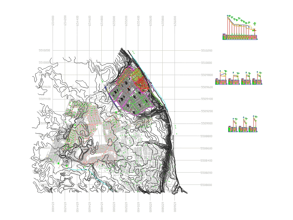 Plano de alcantarillado y agua potable (5.03 MB) | Bibliocad