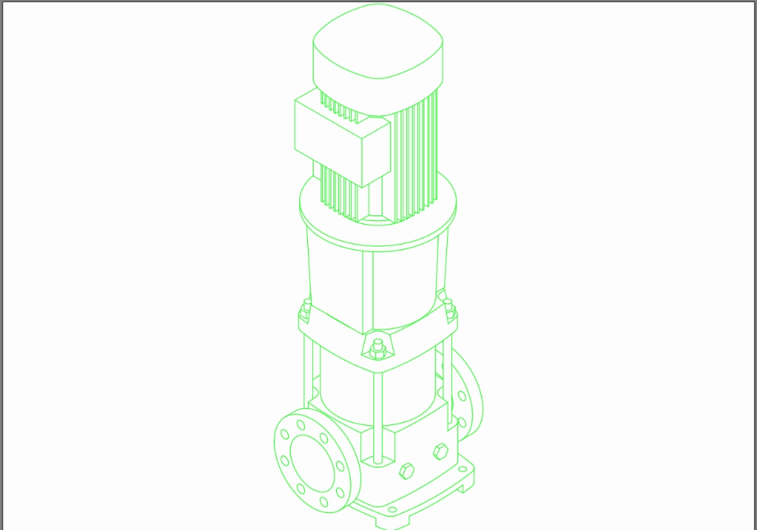 Isometric vertical pump 7.5 hp