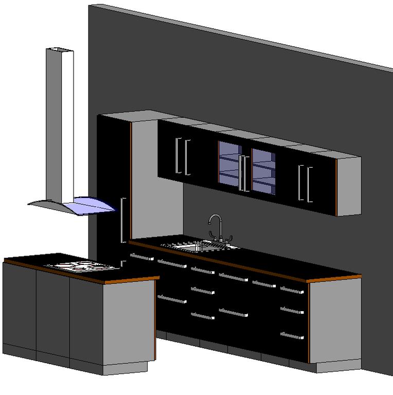 Cocina completa en RFA, Descargar CAD (1.87 MB)