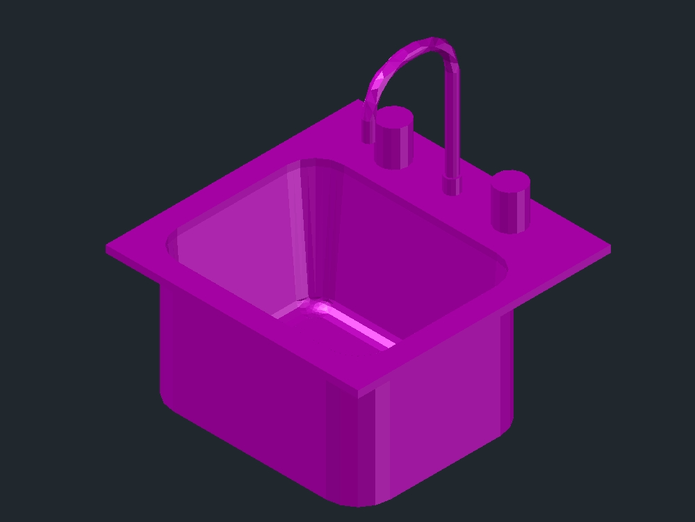 Sink in AutoCAD | CAD download (142.66 KB) | Bibliocad