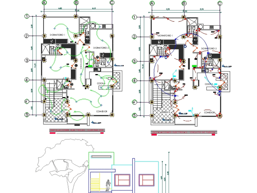 Instalaciones Electricas Vivienda En Autocad Cad 68315 Kb Bibliocad 9430