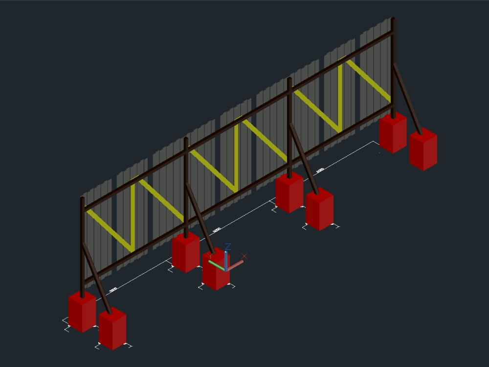 Hoarding detail in AutoCAD | CAD download (928.62 KB 