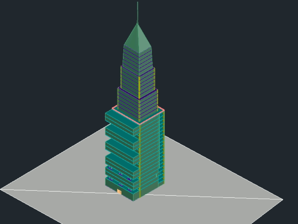 3d residential skyscraper