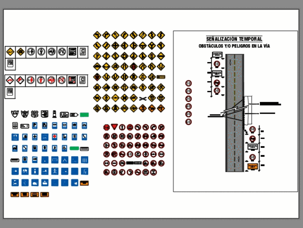 Señalización Para Vias En Autocad Descargar Cad 307 Mb Bibliocad 6918