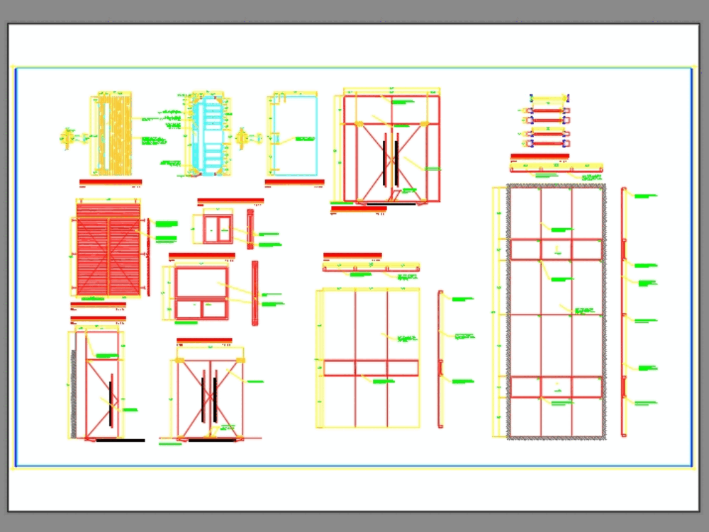 Canceleria detalles de puertas y ventanas. (696.28 KB) | Bibliocad