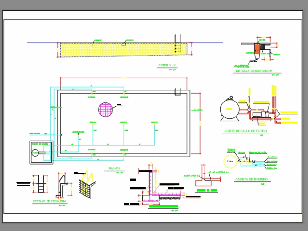 swimming pool plan dwg