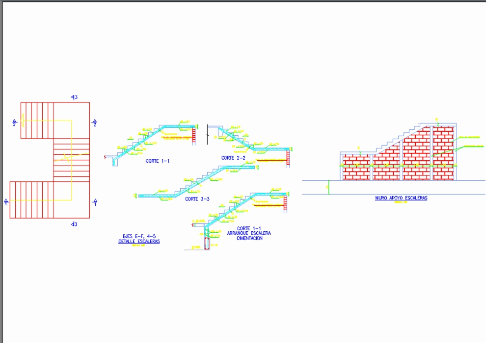 Steel Staircase Details Dwg Free Download