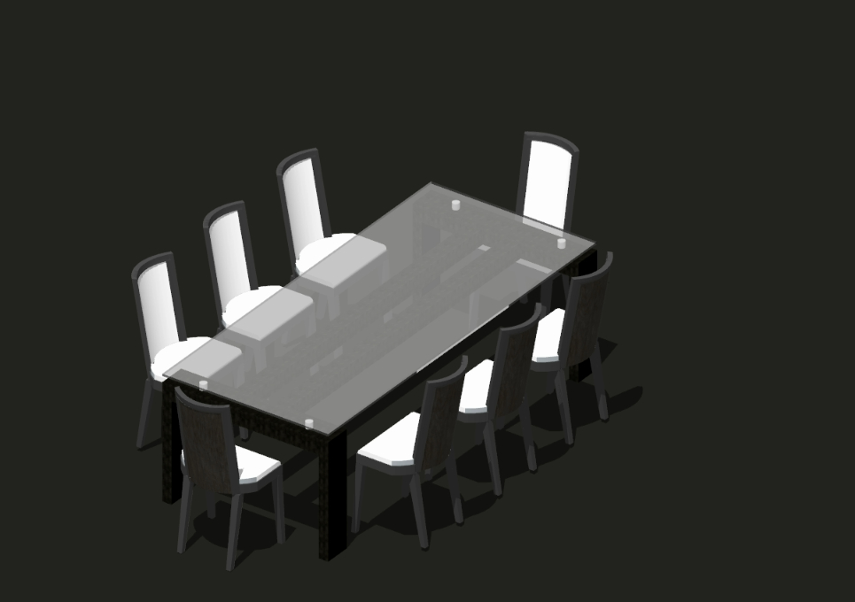 MODERN DINING ROOM IN 3D .