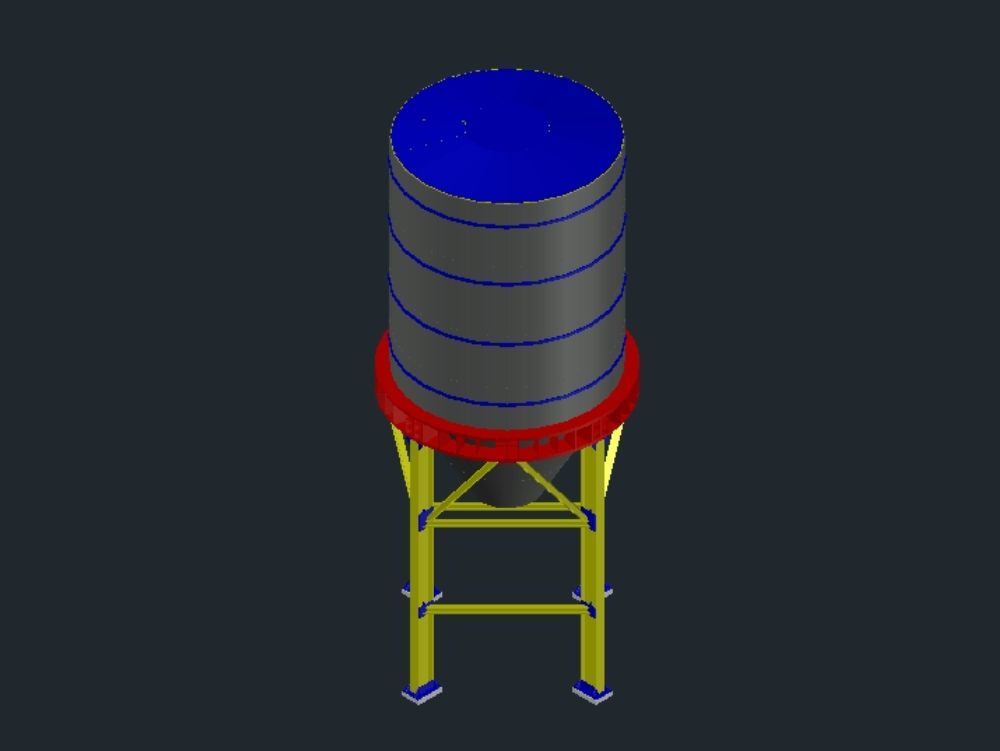 silo de armazenamento 3d