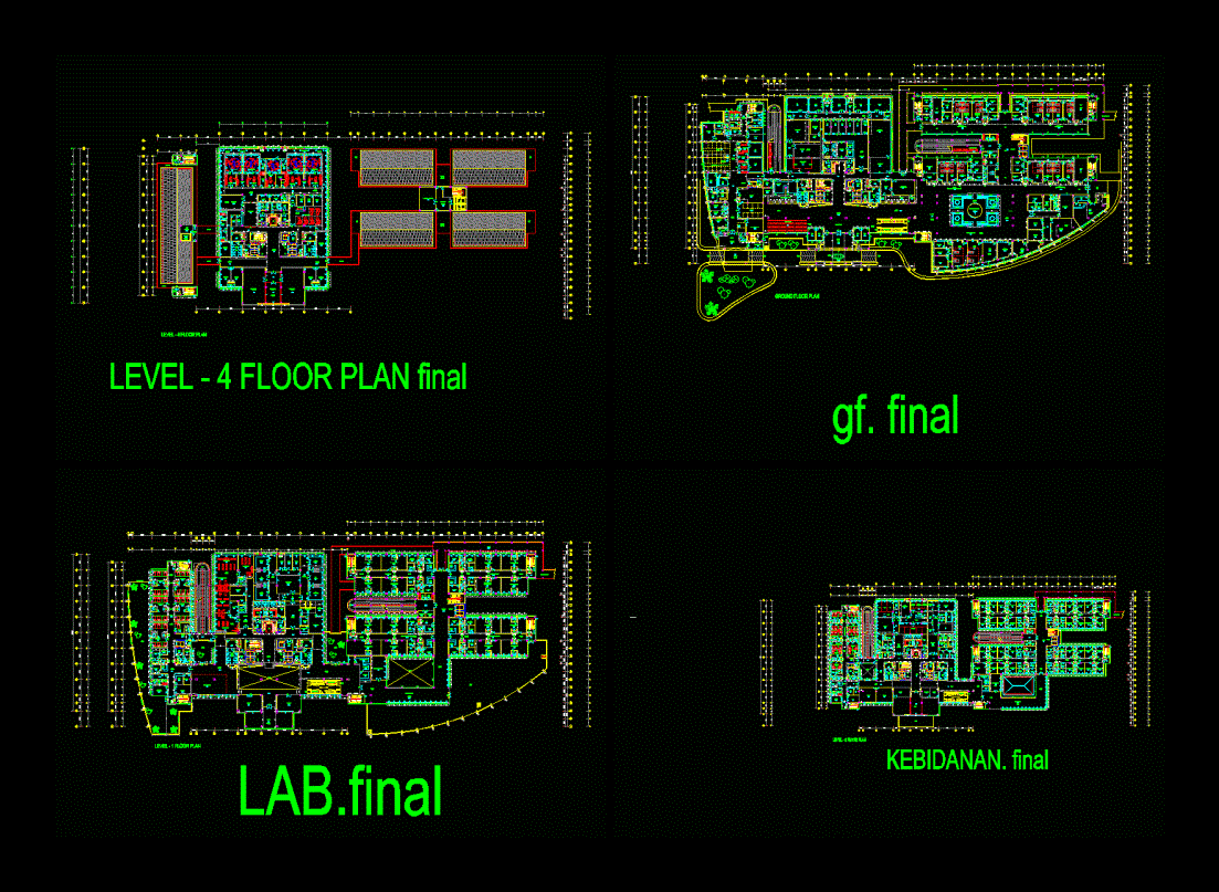 Rumah sakit gedung in AutoCAD Download CAD free 5 9 MB 