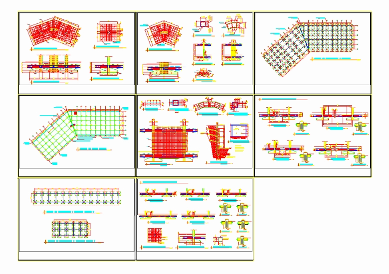 Structures des appartements 6 niveaux - semelles et poutres de fondation