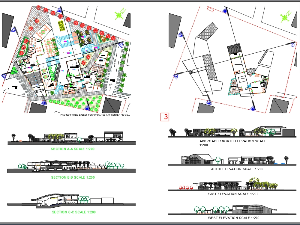 Salão de dança em AutoCAD, Baixar CAD Grátis (1.3 MB)