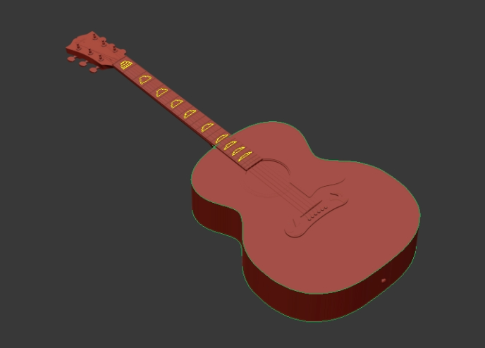 Guitarra en 3D.
