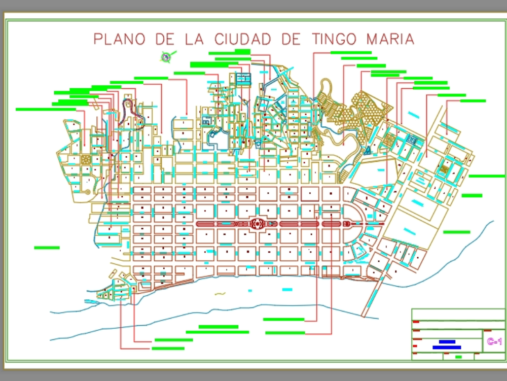 Plan der Stadt Tingo María