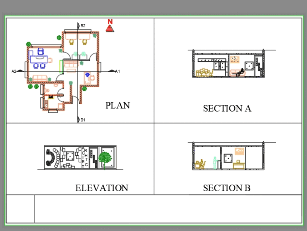 Architect office in AutoCAD | Download CAD free ( KB) | Bibliocad