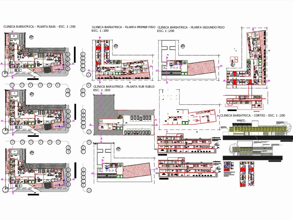 Bariatric clinic in AutoCAD | Download CAD free (2.68 MB) | Bibliocad