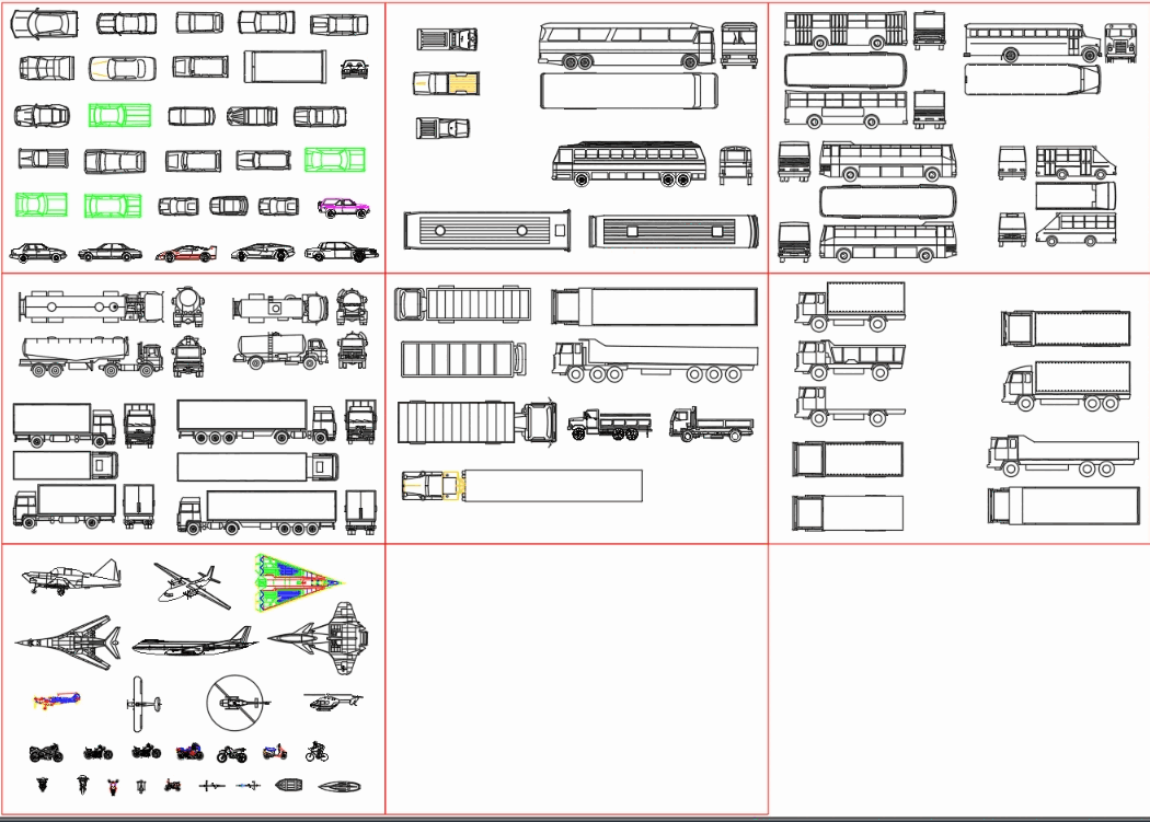 Vehicles in AutoCAD | Download CAD free (1.96 MB) | Bibliocad