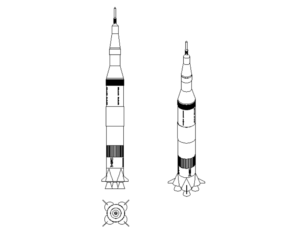 Saturn rocket.