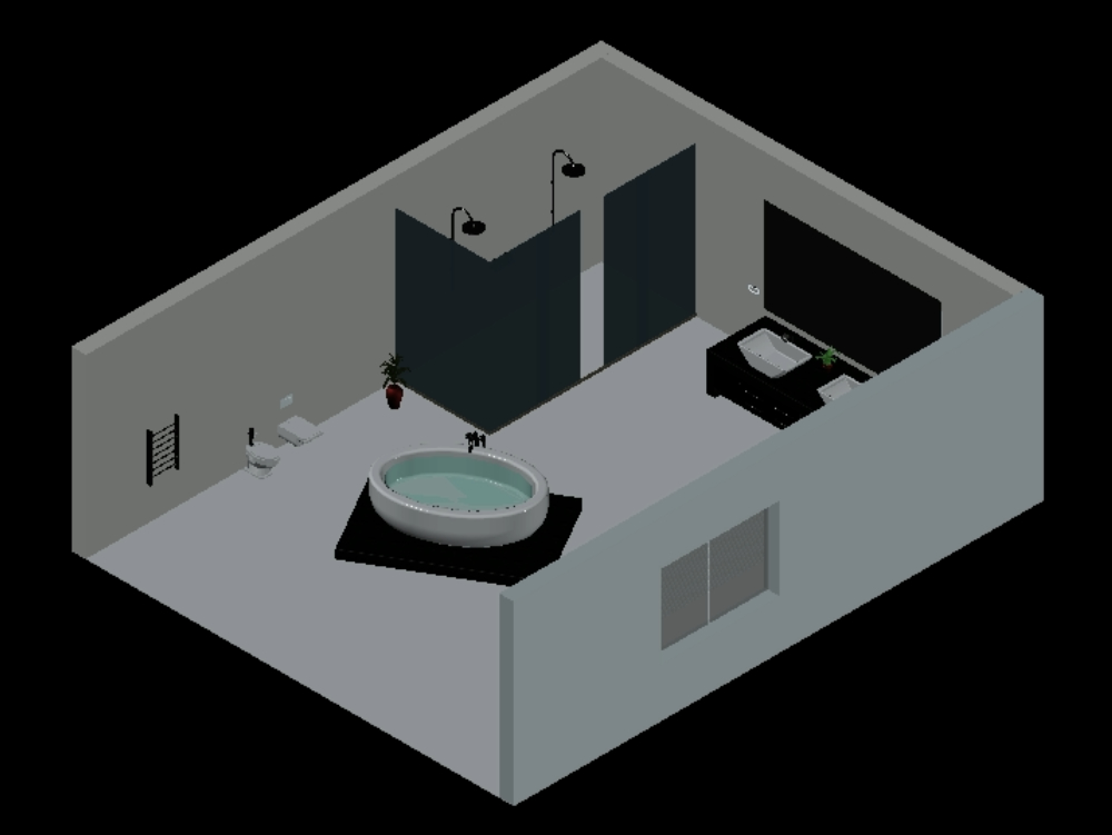 banheiro espaçoso 3d